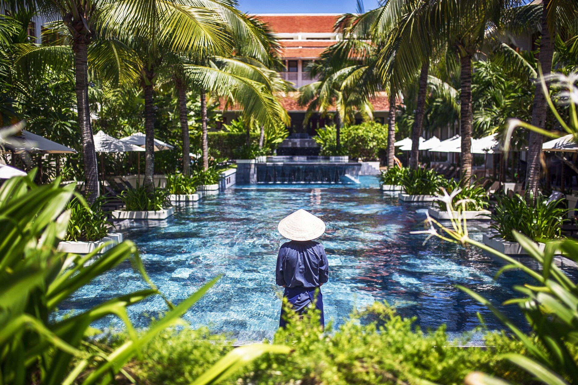 Saltwater pool courtyard at Almanity Hội An Resort