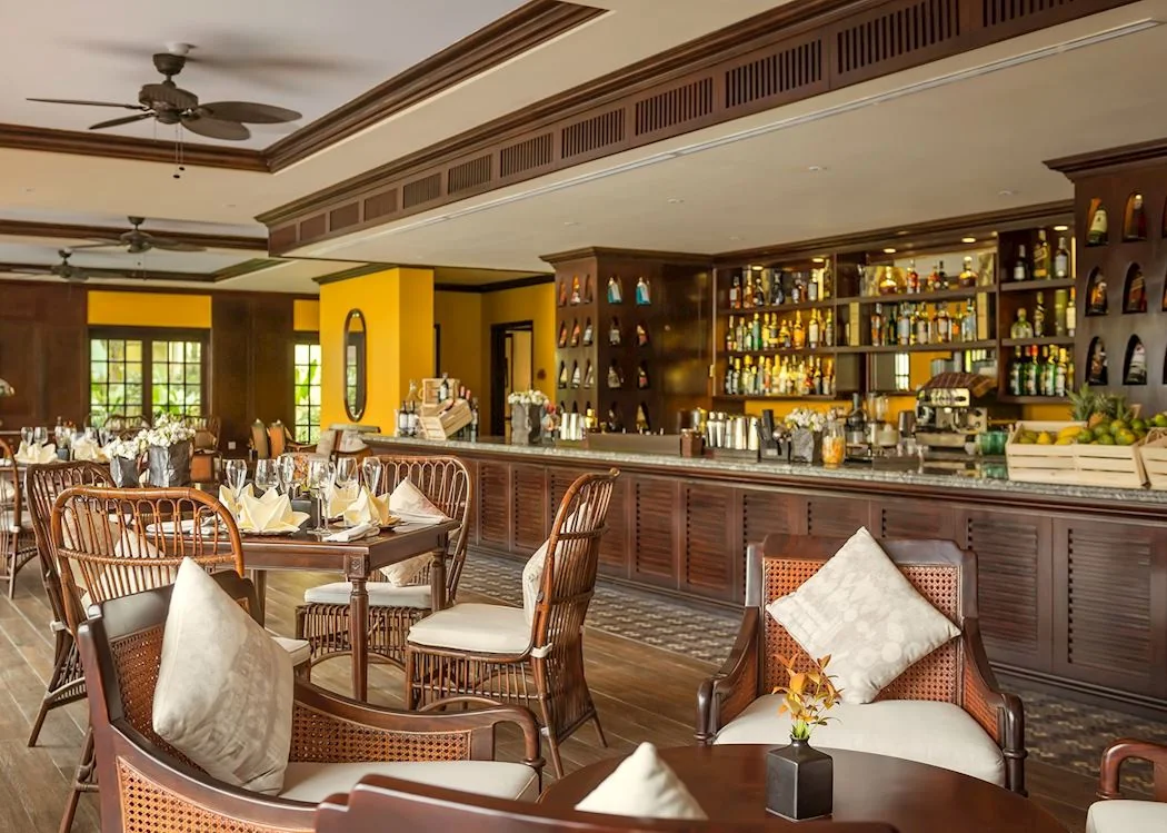 Temple restaurant interior at La Siesta Hội An